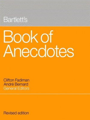 cover image of Bartlett's Book of Anecdotes